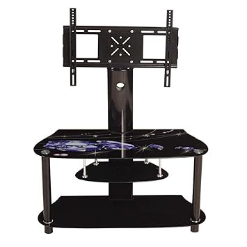 Woodness Glass Eve 6143 TV Unit (Matte, Black)