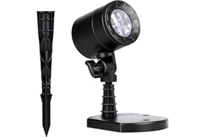 MINETOM Christmas Snowflake Projector Lights Outdoor, Led Rotating Snowfall Show Lights Warm White