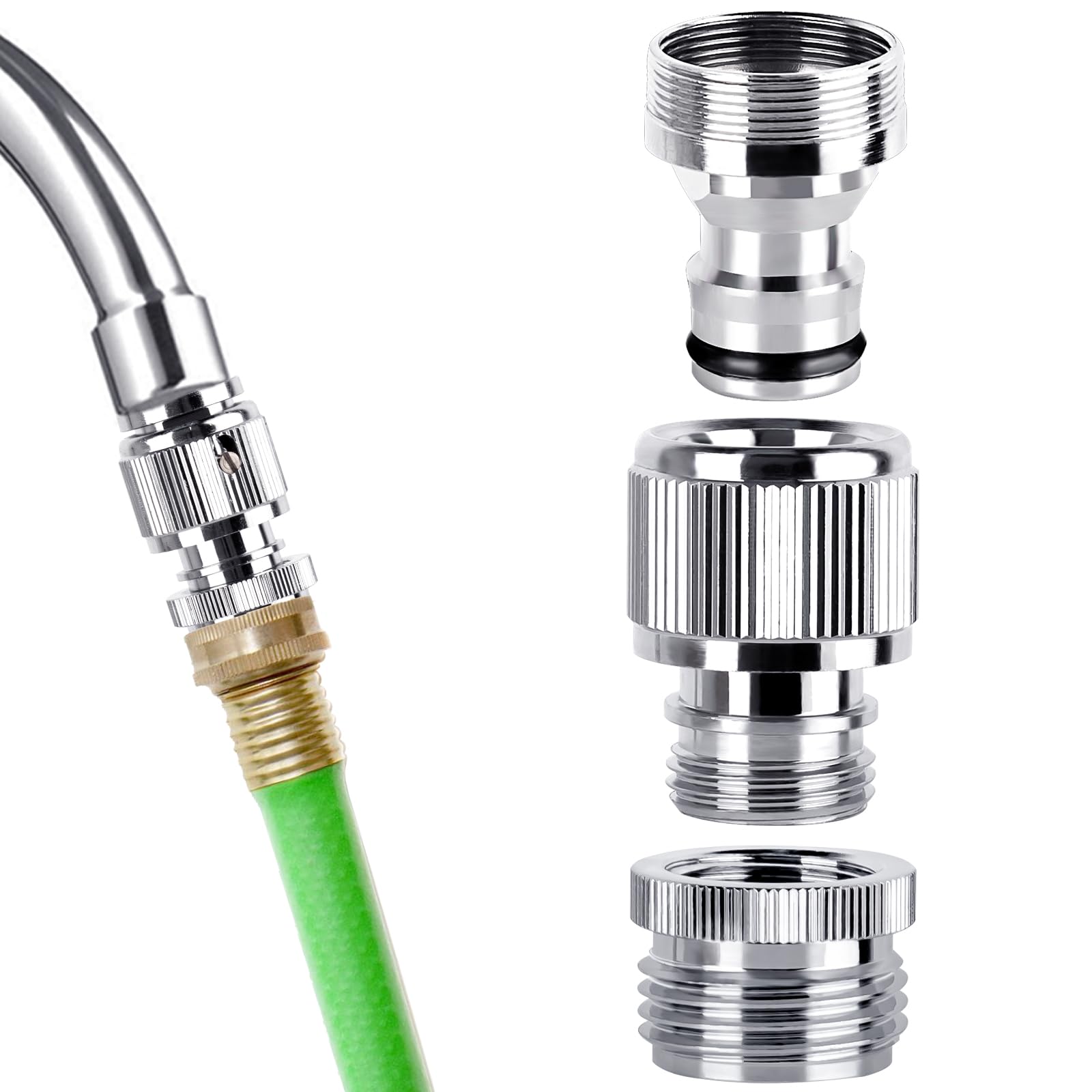 Photo 1 of Faucet Quick Adapter Connector with Aerator,Sink Faucet to Shower Hose/Garden Hose/Washing machine hose with Multi-Interface Converter