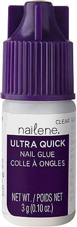 Nailene Ultra-Quick Nail Glue Clear 3g - Fast Bonding Nail Adhesive view 1