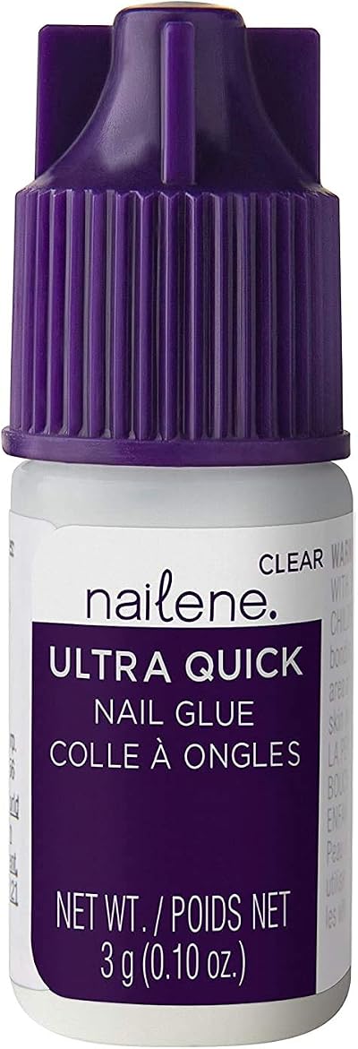 Nailene Ultra-Quick Nail Glue Clear 3g - Fast Bonding Nail Adhesive