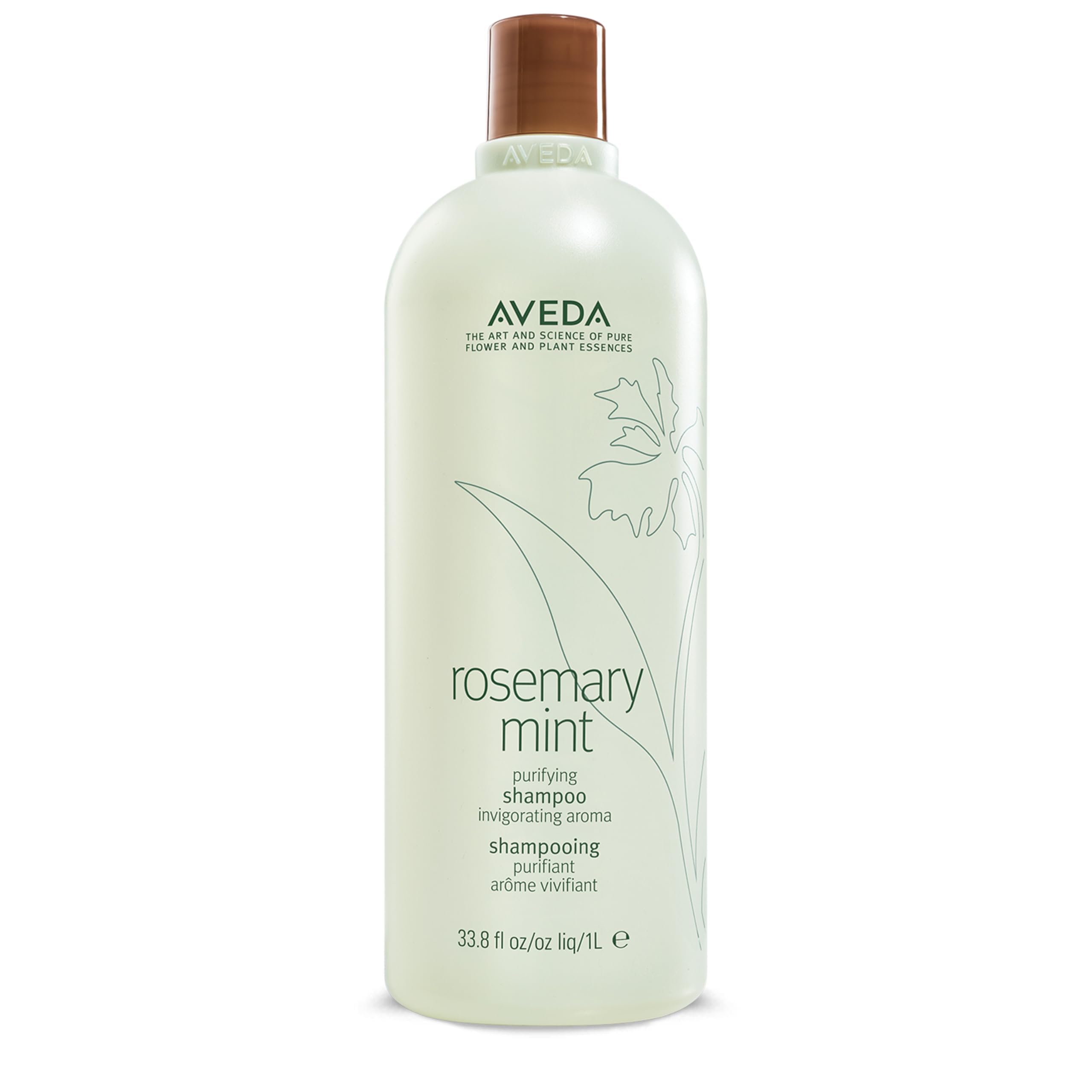 Aveda Rosemary Mint Purifying Shampoo | Clarifying Shampoo | Adds Shine | for Normal to Oily Hair, Fine to Medium Hair Types | 97% Naturally Derived*, 1000ml