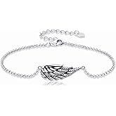 VONALA 925 Sterling Silver Wing Bracelets Butterfly Turquoise Bracelet for Women Butterfly Turquoise Jewelry Gifts for Her