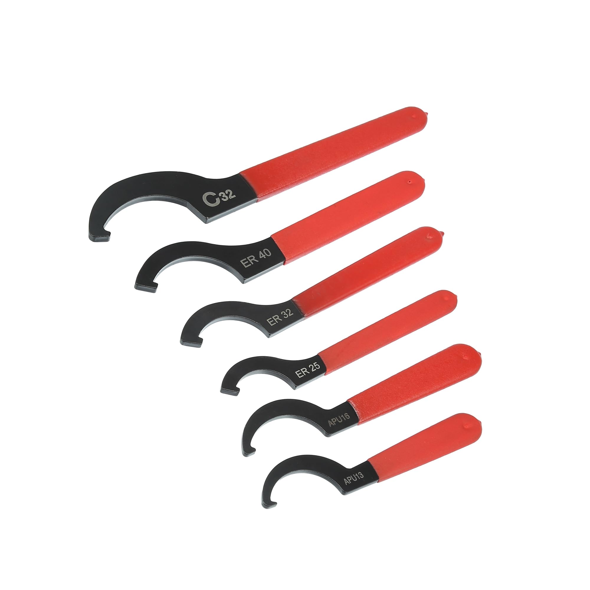 INFINAUTO 6pcs Coil Over Wrench Shock Spanner Adjustable C Shape Wrenches Tool Stylish Design