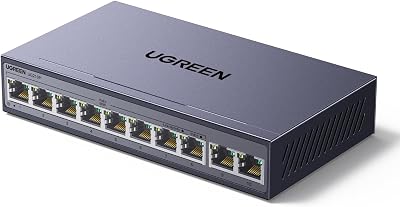 PoE Switch Gigabit LAN Switch mit 8 PoE+2 Gigabit Ports (10 Port)