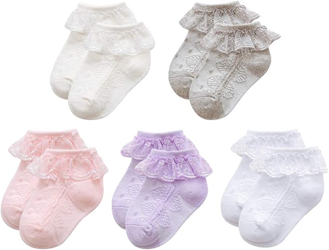 Baby Girl Socks Ruffle Lace Sock Newborn Infant Dress Socks Baby Gifts