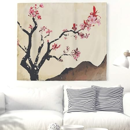 Tappeto Da Parete Con Fiori Di Ciliegio Tradizionale Stile