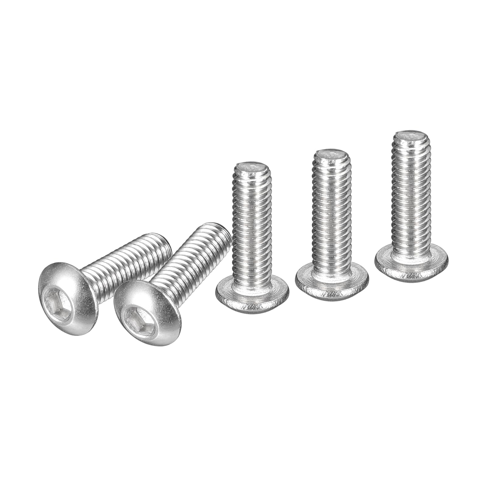 DTGN M3-0.5x10mm Button Head Socket Cap Screws - 100Pack - Good for Machine - 304 Stainless Steel 18/8 - Hex Drive Full Thread Fasteners — image 1