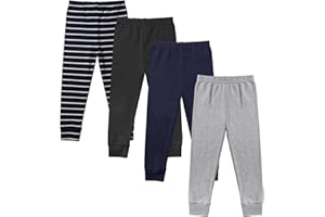 GLASH Kids Baby and Toddler Boys 4-Pack Cotton Pants