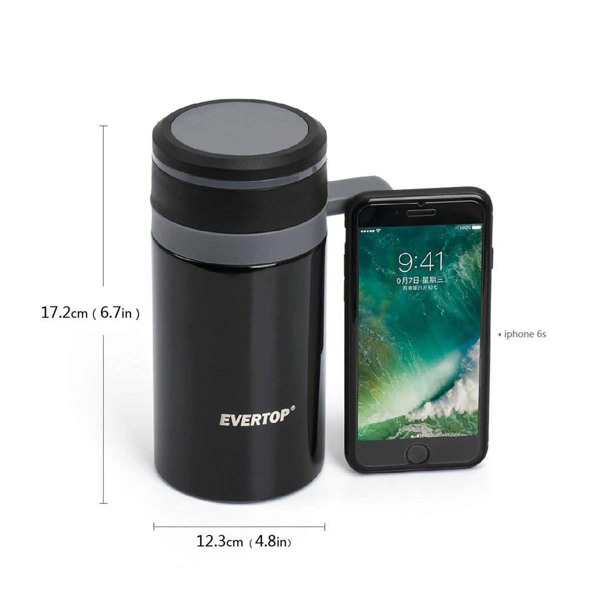 Coffee Mug, 450 ML Double Wall Water Bottle Vacuum Insulated Flask Stainless Steel Tumbler Portable Cup for Outdoor Camping Hiking Swimming and Riding Travel Easy To Go Keeps Hot Drinks