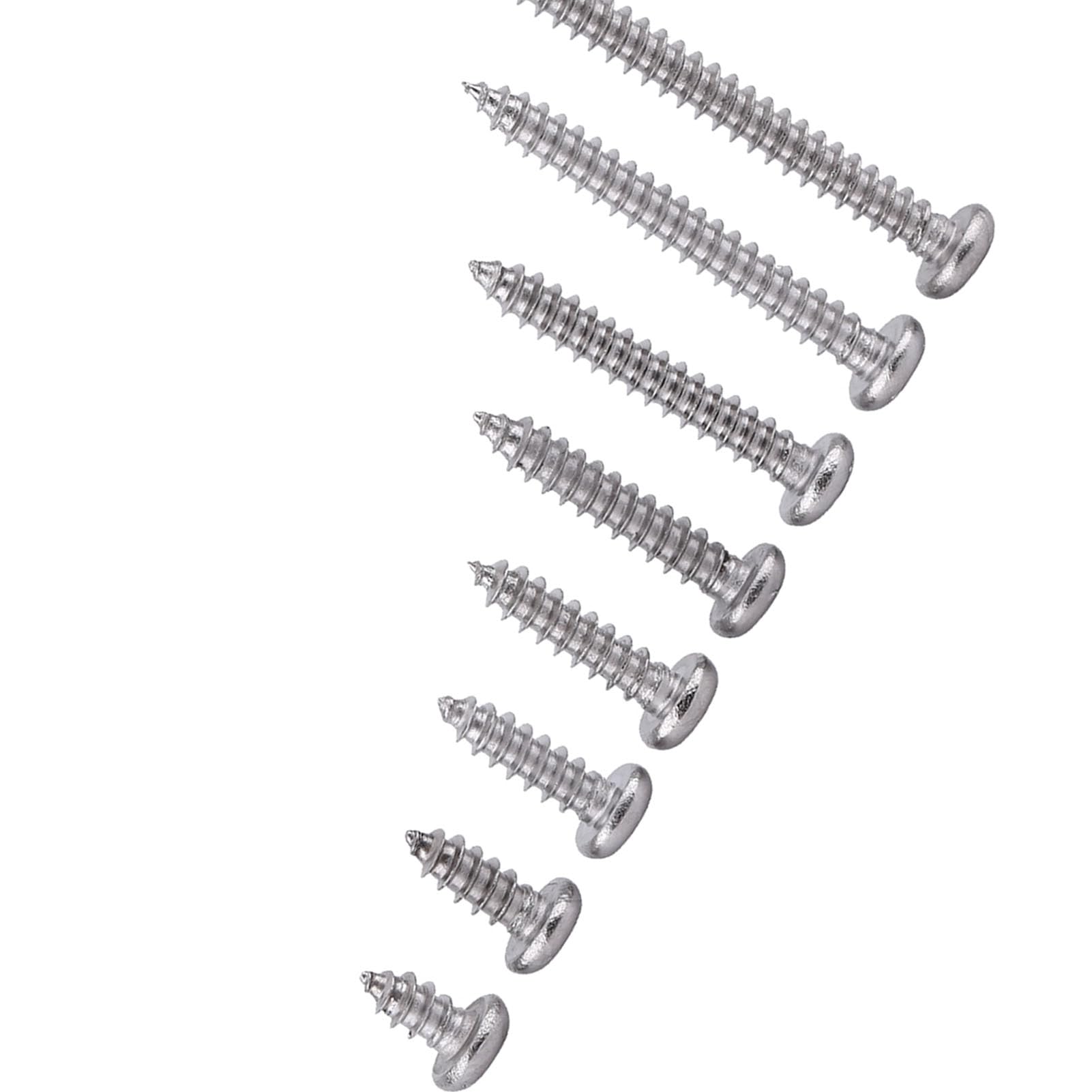 200pcs M3 Self-tapping Screws 304 Stainless Steel Self-drilling Wood Screws (A: Pan head)
