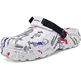 FLIOZY Men’s Camouflage Garden Clogs Comfortable Non-Slip Beach & Pool Mules, Lightweight Athletic Outdoor Sandals with Adjustable Back Strap