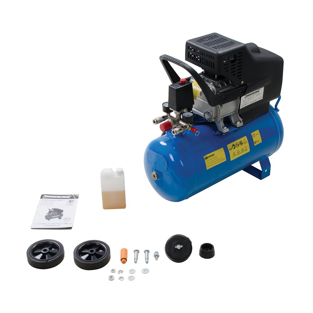 Silverline 324178 DIY 2hp Air Compressor 1500W 24L