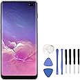 For Galaxy S10 Plus Screen Replacement LCD, OLED Display Digitizer Assembly with Frame, Fingerprint & Repair Tool, for Galaxy S10 Plus SM N975, 6.4 Inch (Black)