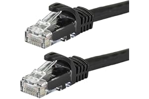 Monoprice Flexboot Cat6 Ethernet Patch Cable - Network Internet Cord - RJ45, Stranded, 550Mhz, UTP, Pure Bare Copper Wire, 24