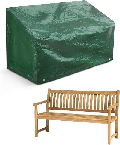 KEPLIN Garden Bench Cover 3-Seater Waterproof Heavy Duty 89x162x66cm