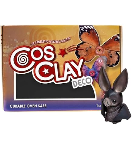 Cosclay Flexible Polymer Clay - Deco Line Champagne Shimmer (8oz), Stays Flexible After Baking - View #9