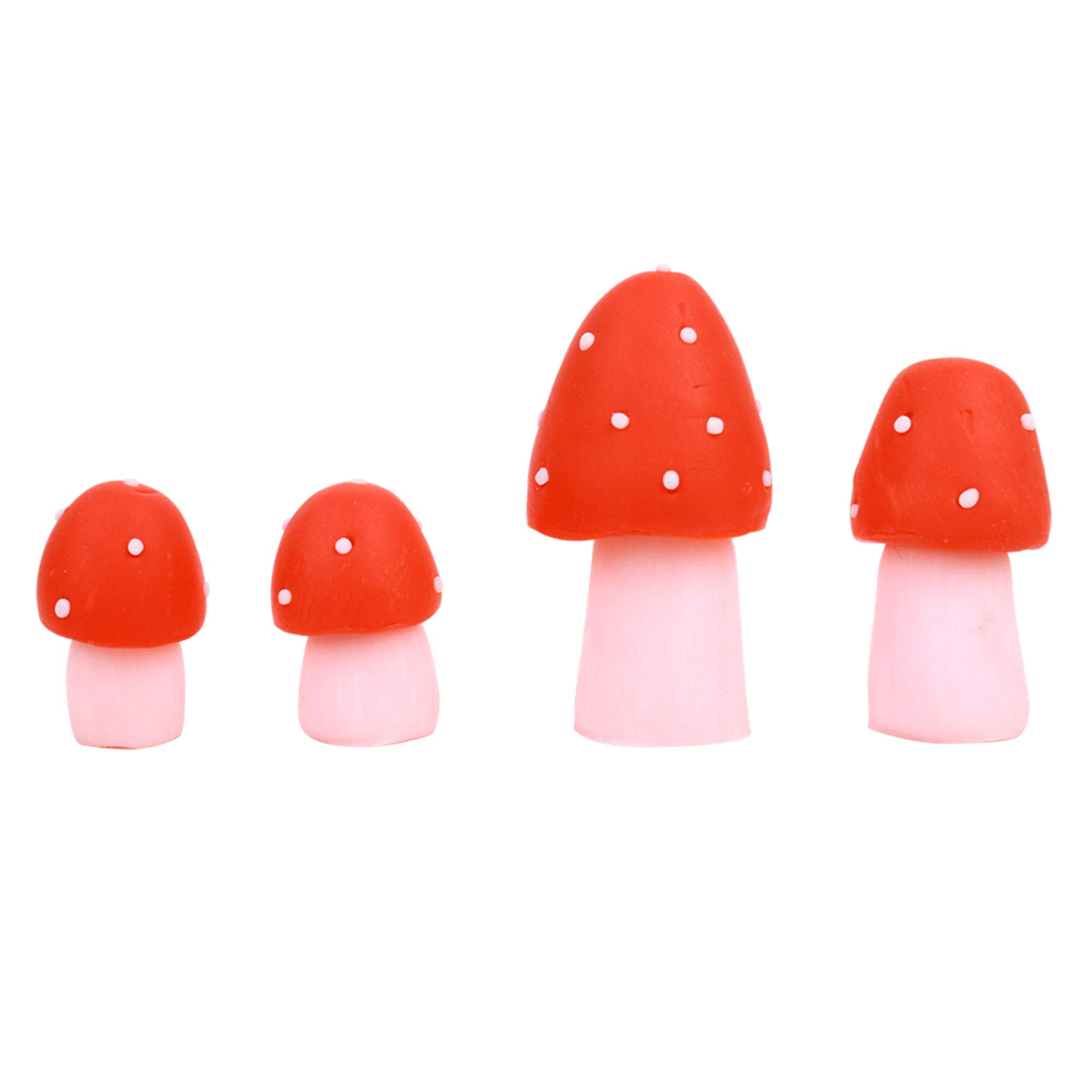 Unimall Jungle Safari Mushroom Cake topper, Cake Decorations for Birthday, Cute Cupcake Topper, Polymer Clay, Prizes, Stocking Stuffers, Miniature Toys, Woodland -1Creatures Figurines, 4 PCS-1