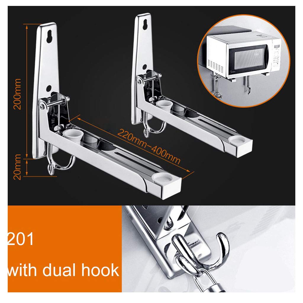 Soporte De Pared Retráctil Microondas Estante 201 Soporte Montaje ...