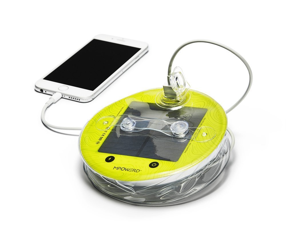 MPOWERD Luci Pro Outdoor 2.0: Inflatable Lantern Rechargeable via Solar and USB-A + Phone Charger, 150 Lumens LEDs + Clear Finish, Lasts Up to 48 hrs, Waterproof, Camping, Backpacking, Emergencies