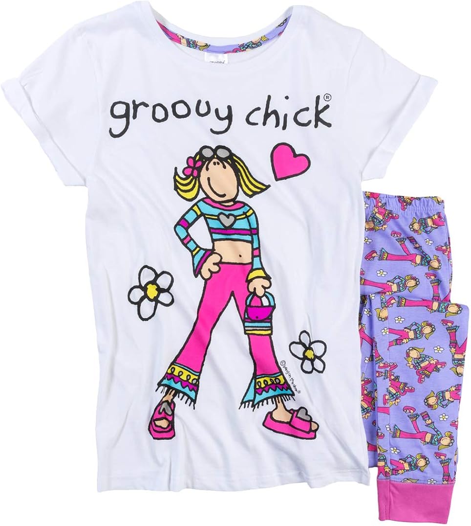 Womens Purple Groovy Chick Pyjamas at 