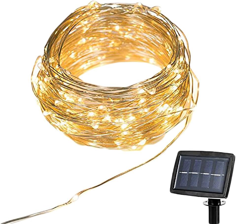 GreenEmart Solar Starry Ambiance Christmas String Lights 150 LEDs String Light for Outdoor Gardens Homes Xmas Tree Decor, 2 Modes Steady on/Flash