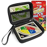 FitSand (TM) Zipper Carry Travel EVA Hard Case for UNO Splash Card Game - Black Box, Blacker Box, Best Protection for UNO Splash Cards