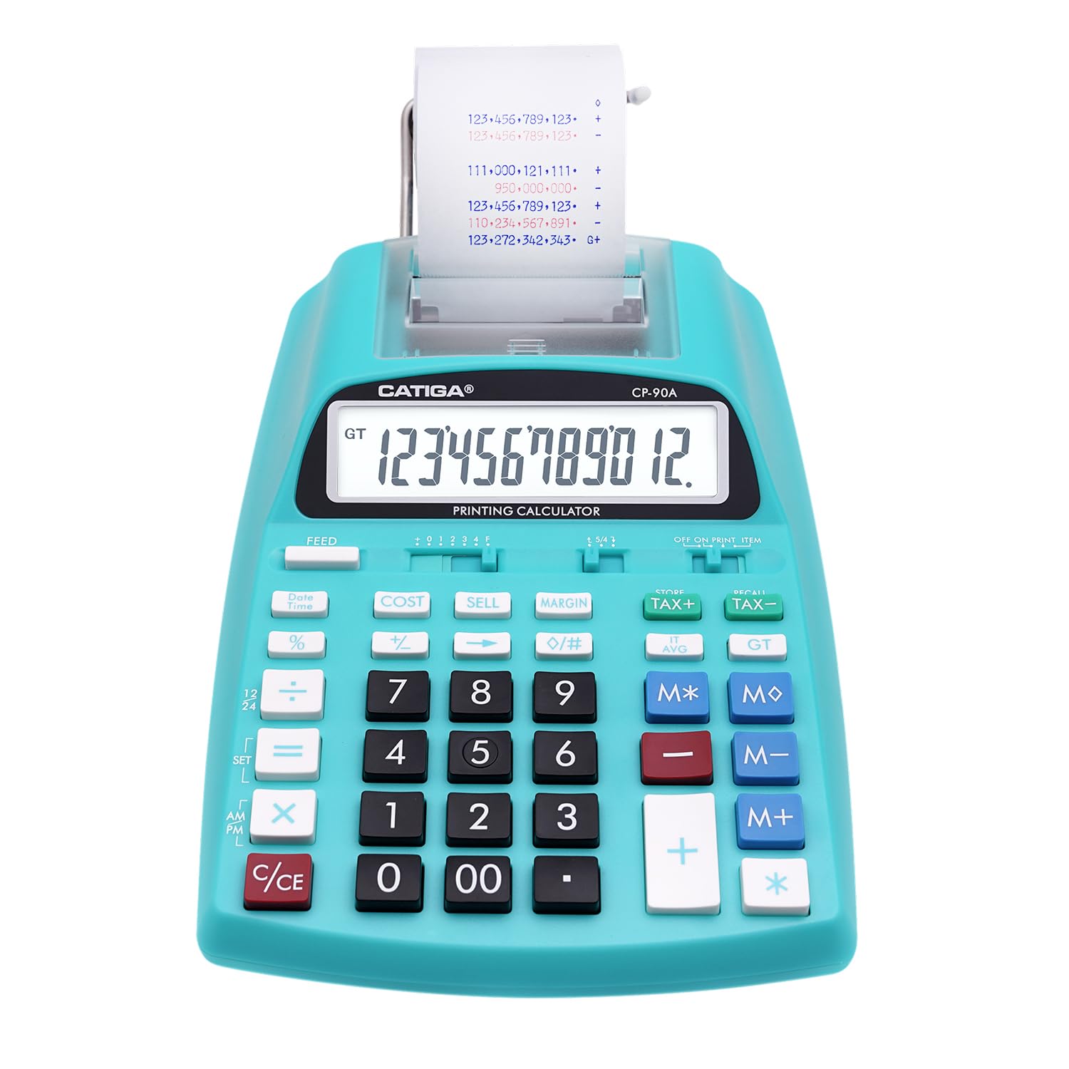 Photo 1 of CATIGA New & Upgraded 2025 Printing Calculator Adding Machine 10 Key, Desktop Home Office Calculator with Paper Roll Print Out, Accounting Business Finance