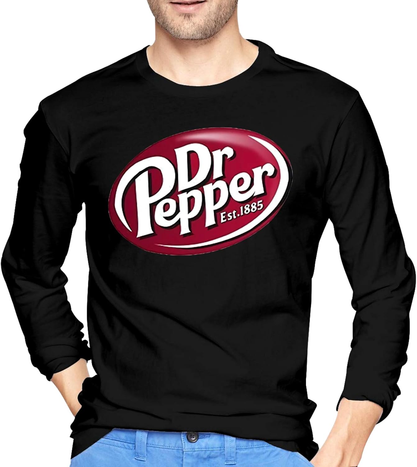 Soft Drink Dr Pepper Est1885 Design Men's Long Sleeve T