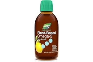 Nature's Way NutraVege Plant-based Omega 3 Supplement, Extra Strength Formula, Vegetarian, EPA + DHA from Algal Oil, Vegan, L
