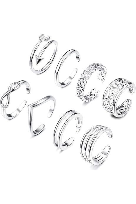 Anillo Pie 3 Anillos Ajustables Para El Pie - Hipoalergénicos Con Circonitas (oro/plata/rosa) Anillo Holograma Dedo Cortado