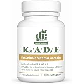 Dr. Murray's Vitamin K2 D3 A E Liquid Vegan Capsules, Bone &amp; Immune, 30 Ct | Synergistic K2, D3, A &amp; E for bone, vascular &amp; immune support, liquid filled vegan capsules, GMP certified, clean formula