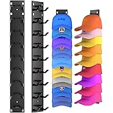 2 Pack Hat Organizer for Baseball Caps, Strong Adhesive Hat Rack for Wall, Multilayer Storage Display Holder, Wall Mounted Ha