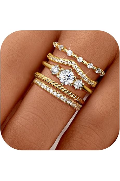 Dochais 52 Pieces Gold Knuckle Rings Set For Woen Vintage Idi Finger