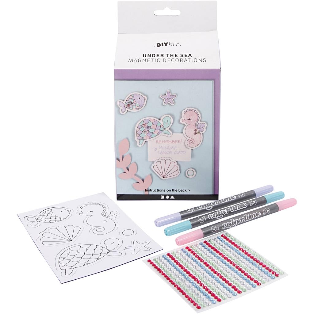 Creativ Under the Sea DIY Kit - Decorate Magnets with Pre Printed Motifs