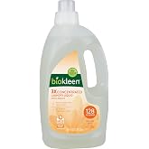 Biokleen Natural Laundry Detergent - 128 HE Loads - Liquid, Concentrated, Eco-Friendly, Non-Toxic, Plant-Based, No Artificial Fragrance or Preservatives, Citrus Essence