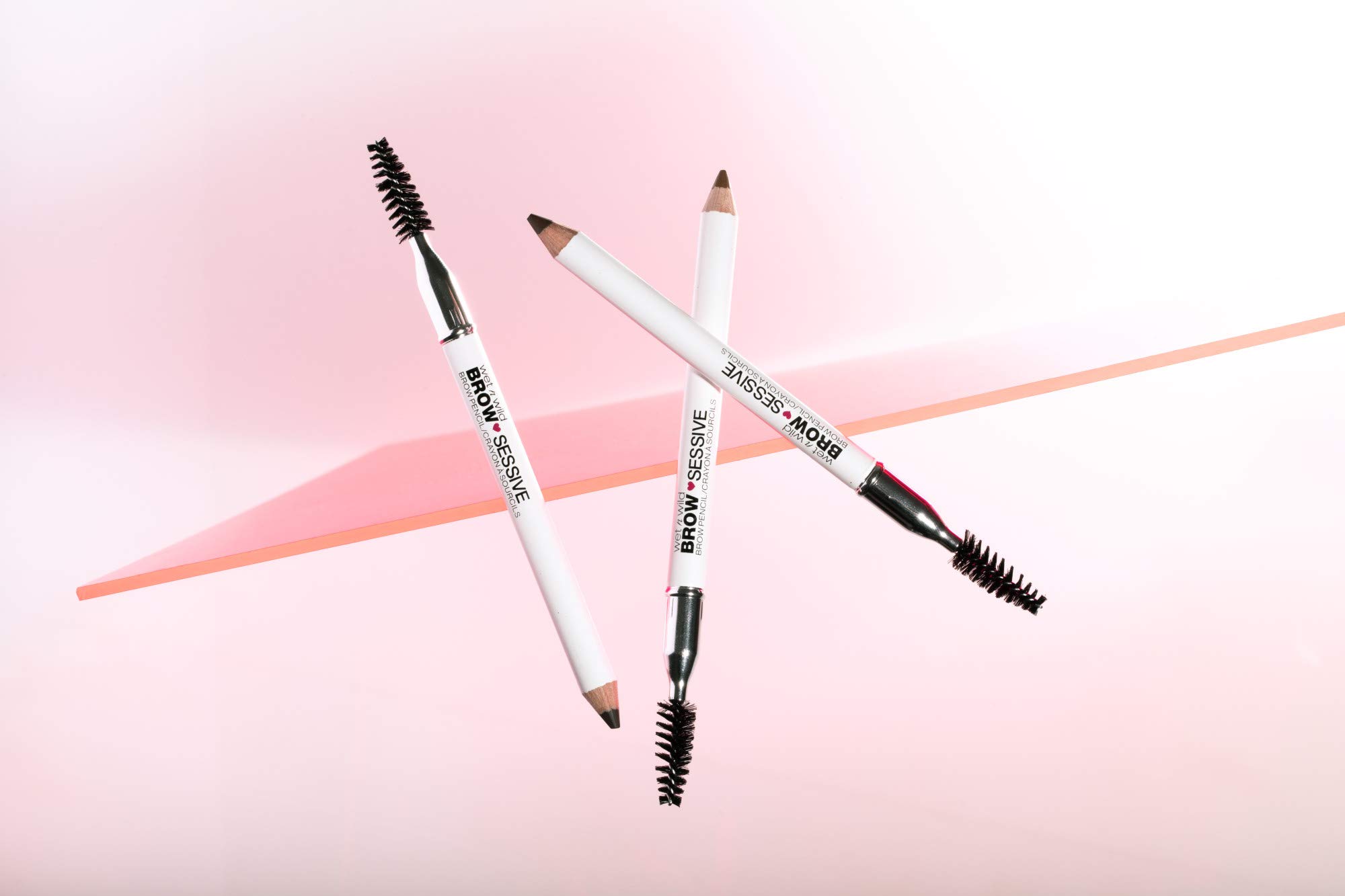 wet n wild Brow-Sessive Brow Pencil, Ultra-Precise Dual Ended Spoolie Brush for Perfect Buildable Blendable Shaping, Natural Lasting Shades for Every Brow, Cruelty-Free & Vegan- Medium Brown(Packaged)