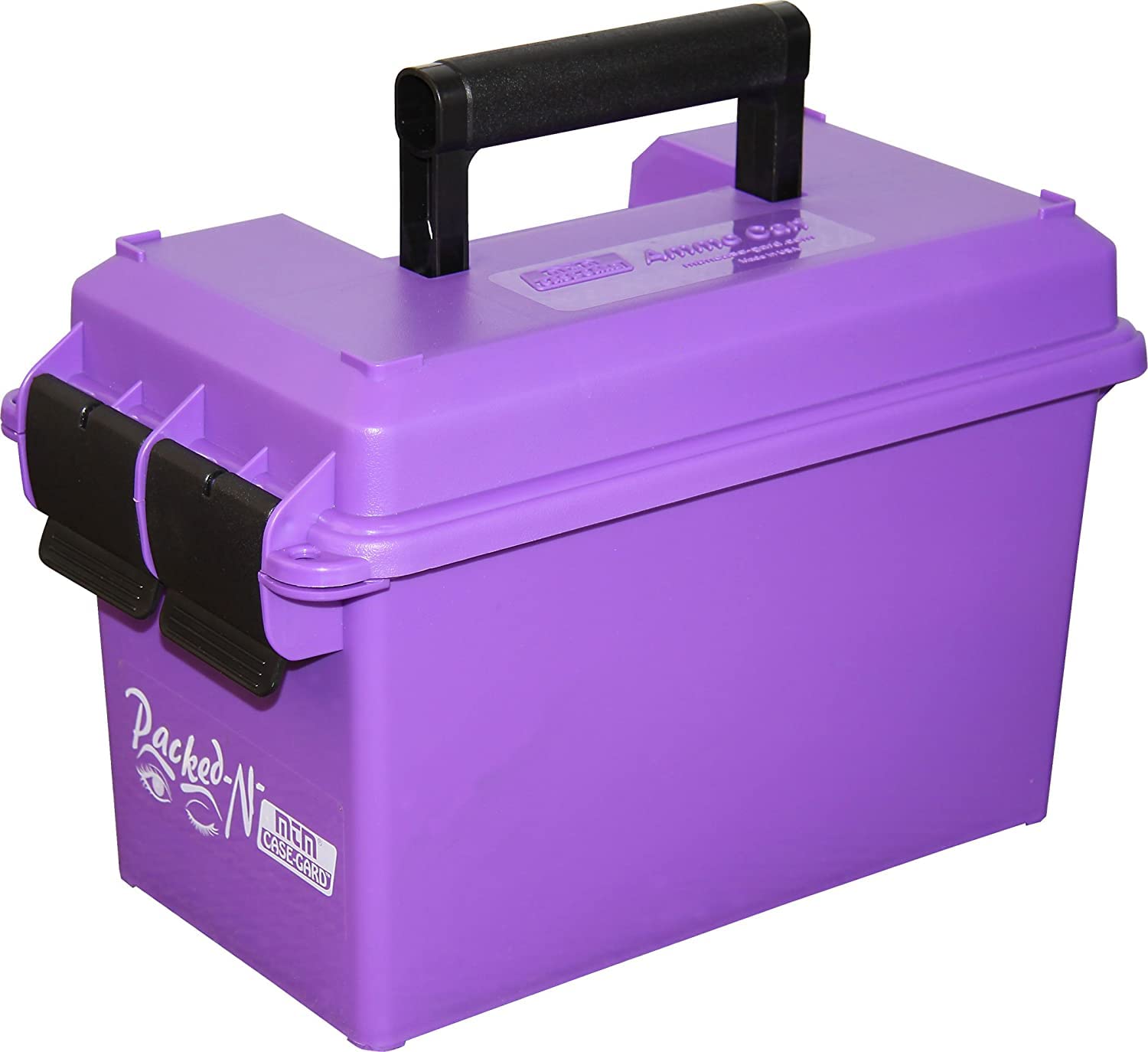 MTM AC50C-25 Ammo Can, 50-Caliber, Heavy-Duty Dual Latching System, Rugged Polypropylene Plastic, O-Ring Seal System, Water Resistant, Bulk Ammo Storage, USA Made, Purple (Pack of 6) Image