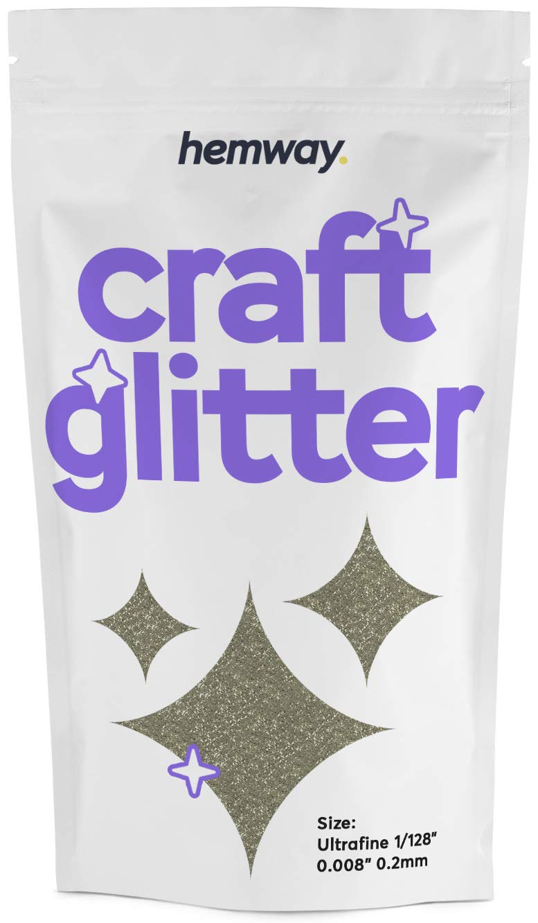 Hemway Craft Glitter - Champagne Gold | 100g Ultrafine Metallic Sequin Flakes for Resin & Epoxy Crafts | Supplies for Tumblers, Cards, Jewellery, Candle, Hair, Face, Body & Nail Art