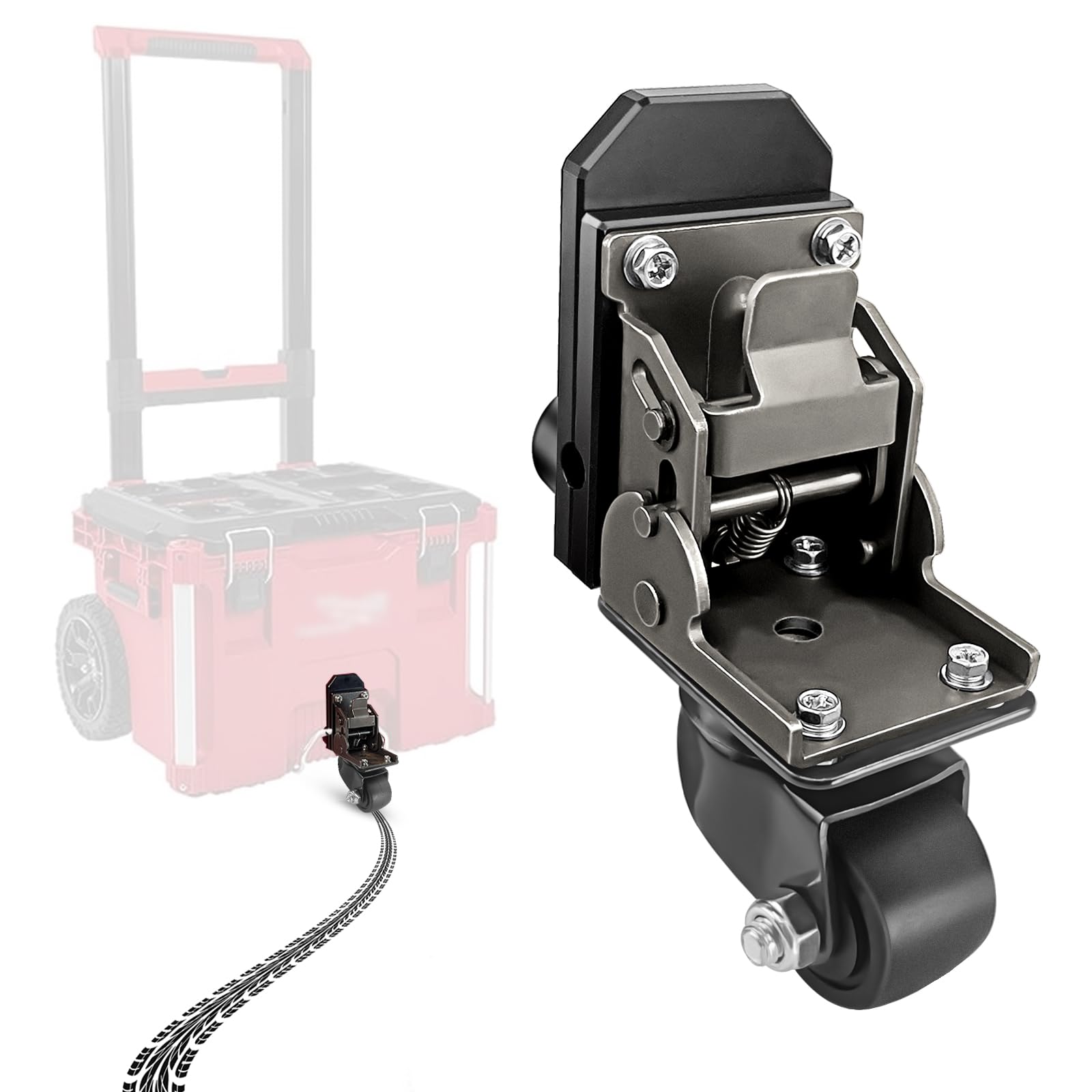 Front Wheels Compatible for Milwaukee Packout Rolling Tool Box,Packout Caster Wheels Accessories for Packout Tool Box,Making Transportation Easy