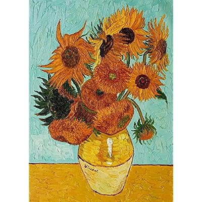 Wieco Art Sunflower by Vincent Van Gogh Oil Paintings Reproduction Modern Floral Giclee Canvas Prints Artwork Flowers Pictures on Canvas Wall Art for Home and office Decorations