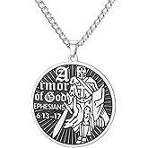 Dreamtimes Knights Templar Necklace Stainless Steel for Men Women Crusader Cross Pendant with Chain Bold Religious Jewelry Symbolic Medieval Templar Cross Necklace