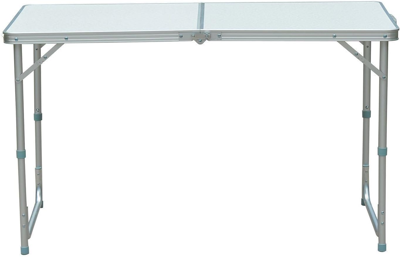 Amazon De Outsunny Campingtisch Klapptisch Picknicktisch Koffertisch Esstisch Hohenverstellbar Alu Mdf Weiss 120 X 60 X 54 70 Cm