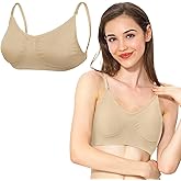 Zenmarkt Nude Dance Bra - Backless Ballet Bra with Clear Straps, High Elasticity, Non-Slip, Silicone Pads for Girls, Women