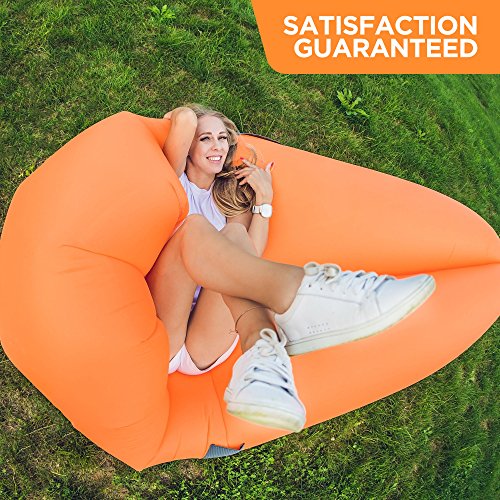 Vitchelo Inflatable Lounger Sofa Couch Chair Seat & Air Bag. Ripstop Lazy Bag Suitable for Camping Beach Park & Festivals. Supports Up to 400lbs. 8.2 ft Long. Portable Foldable & Tear Free(Purple) - Thumbnail 7