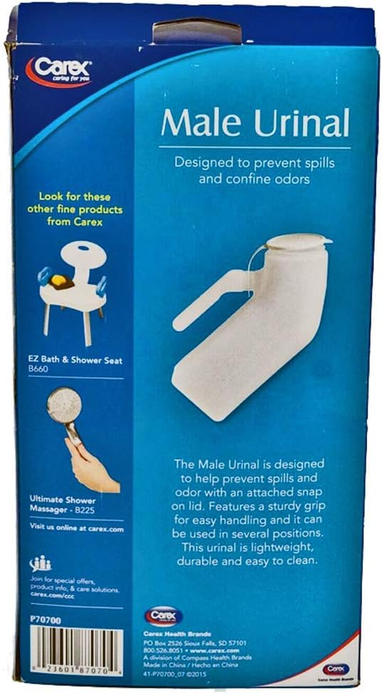 Carex Portable Urinal For Men - Male Urinal and Travel John - Plastic Urinal: Health & Personal Care