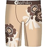 Ethika Boy's Staple Boxer Briefs, Soft 4-Way Stretch, No Ride-Up Fit - Hibiscus Bloom