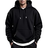 COOFANDY Men's Hoodies Pullover Fleece Lined Hoodie Casual Long Sleeve Drawstring Hooded Sweatshirts with Kanga Pocket