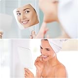 OSDUE Portable Travel Mirror Dual Purpose Handheld Square Mirror with Handle view 7
