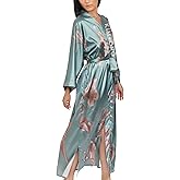 Washable Silk Peony & Butterfly Short Kimono Robe